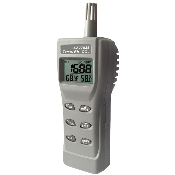 AZ-instrument,77535AZ CO2 Meter,77535 AZ Portable CO2 Analyzer with Temperature & Humidity.