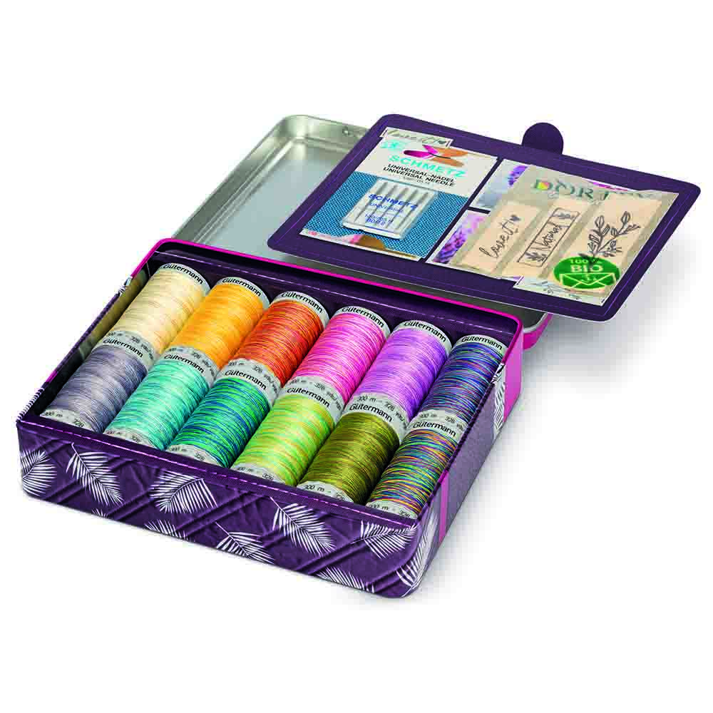 Gütermann Cotton box ด้ายเย็บอเนกประสงค์ เบอร์ 30พร้อมกล่องเก็บและเข็มเย็บจักร Made in Germany (799783)