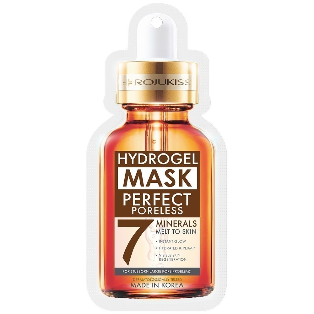 Rojukiss Perfect Poreless Hydrogel Mineral Mask 25 ml. โรจูคิส เพอร์เฟค พอร์เลส ไฮโดรเจล มิเนอรัล มาส์ก7 25 มล. สำหรับผิวรูขุมขน กว้าง ลึก แก้ยาก ขนาด 1 ซอง