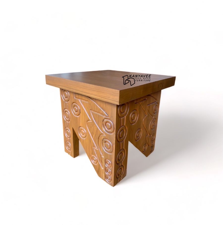 Carved beach table