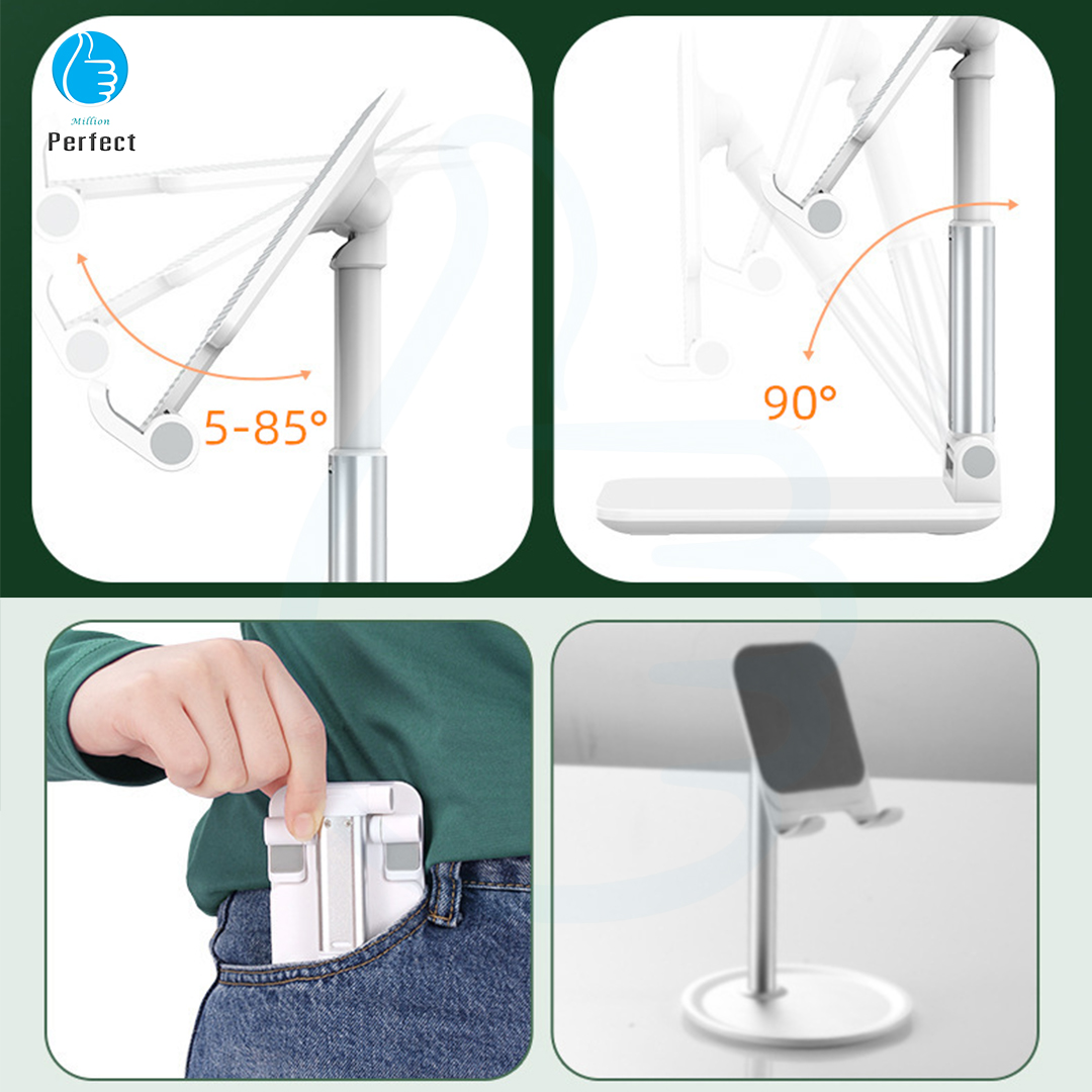 ขาตั้งมือถือบนโต๊ะ แท่นวางมือถือแบบพับได้ ที่วางมือถือ ที่วางiPad บนโต๊ะแบบปรับได้ ที่วางโทรศัพท์ Folding desktop phone stand รุ่น CCT9