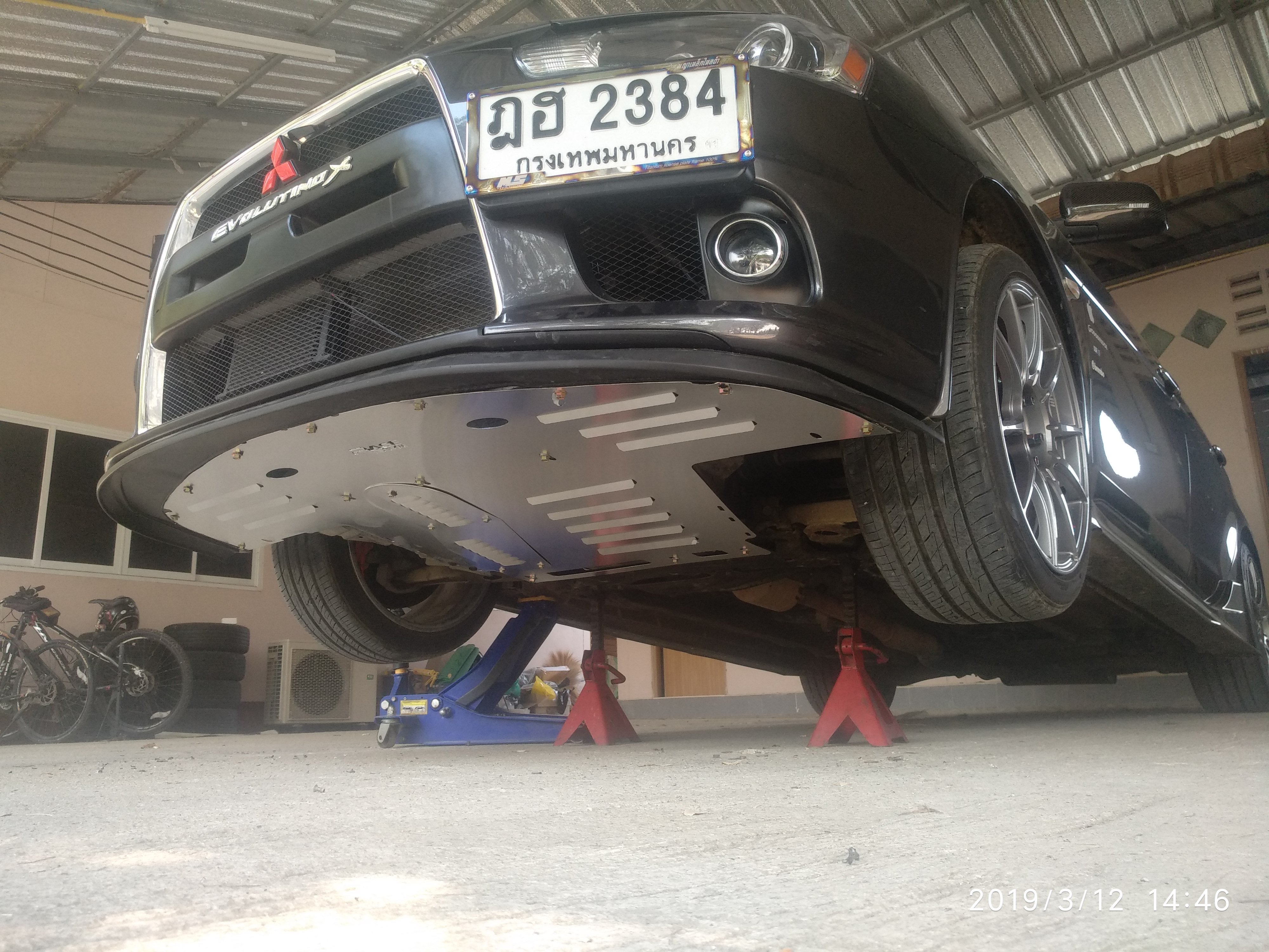 แผ่นปิดใต้ห้องเครื่องอลูมิเนียม Mitsubishi Lancer EX Raceplate_Undertray