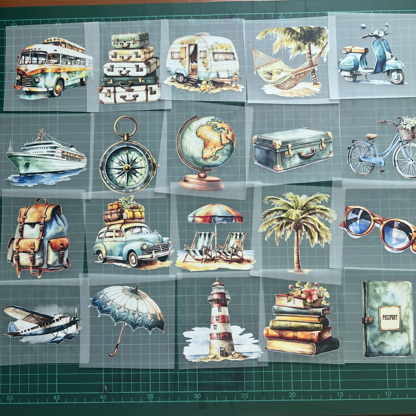 ตัวรีดติดเสื้อ วินเทจ ท่องเที่ยว ฟิลม์รีดร้อน พิมพ์ลาย สกรีนลาย สติกเกอร์รีดติดเสื้อ ฟิลม์ DFT DTF