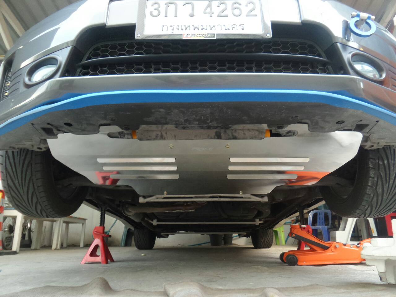 แผ่นปิดใต้ห้องเครื่องอลูมิเนียม Honda Jazz GE Raceplate_Undertray