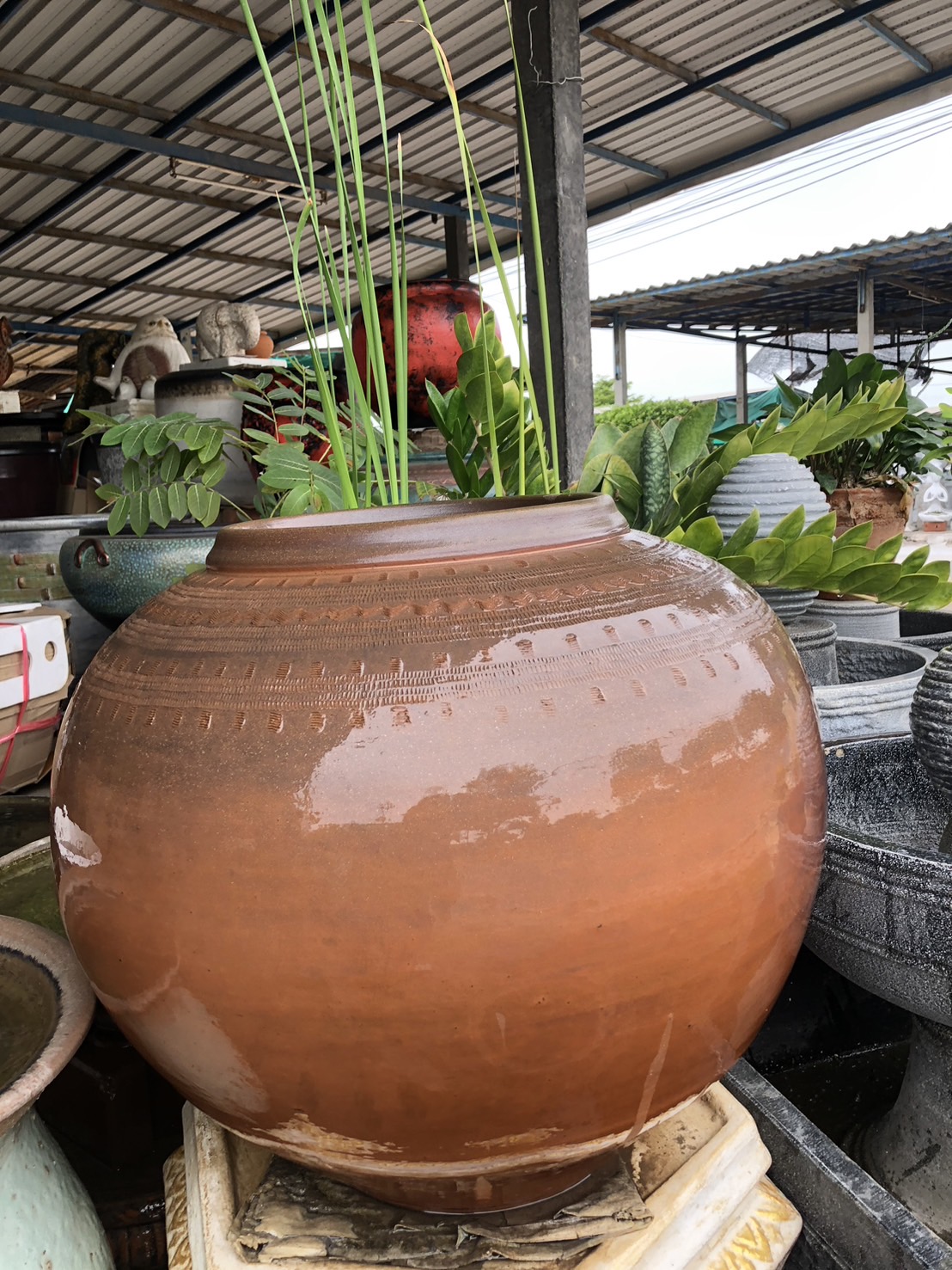 โอ่งเผาดำโบราณ เผาแกร่ง