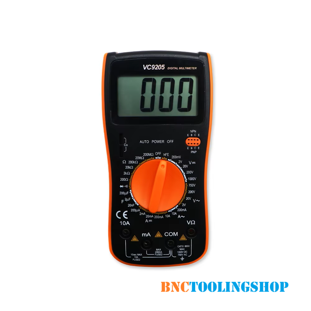 SHAHE,VC9205 Digital Multimeter, LCD Multimeter AC DC Voltmeter Resistance Capacitance, Diode, Triode, Continuity Tester VC9205,