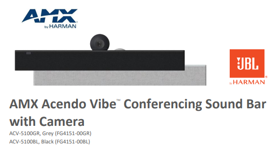 AMX ACV-5100 Conferncing soundbar with Camera Video Conference , กล้องประชุม , กล้องห้องประชุม , การประชุมทางไกล