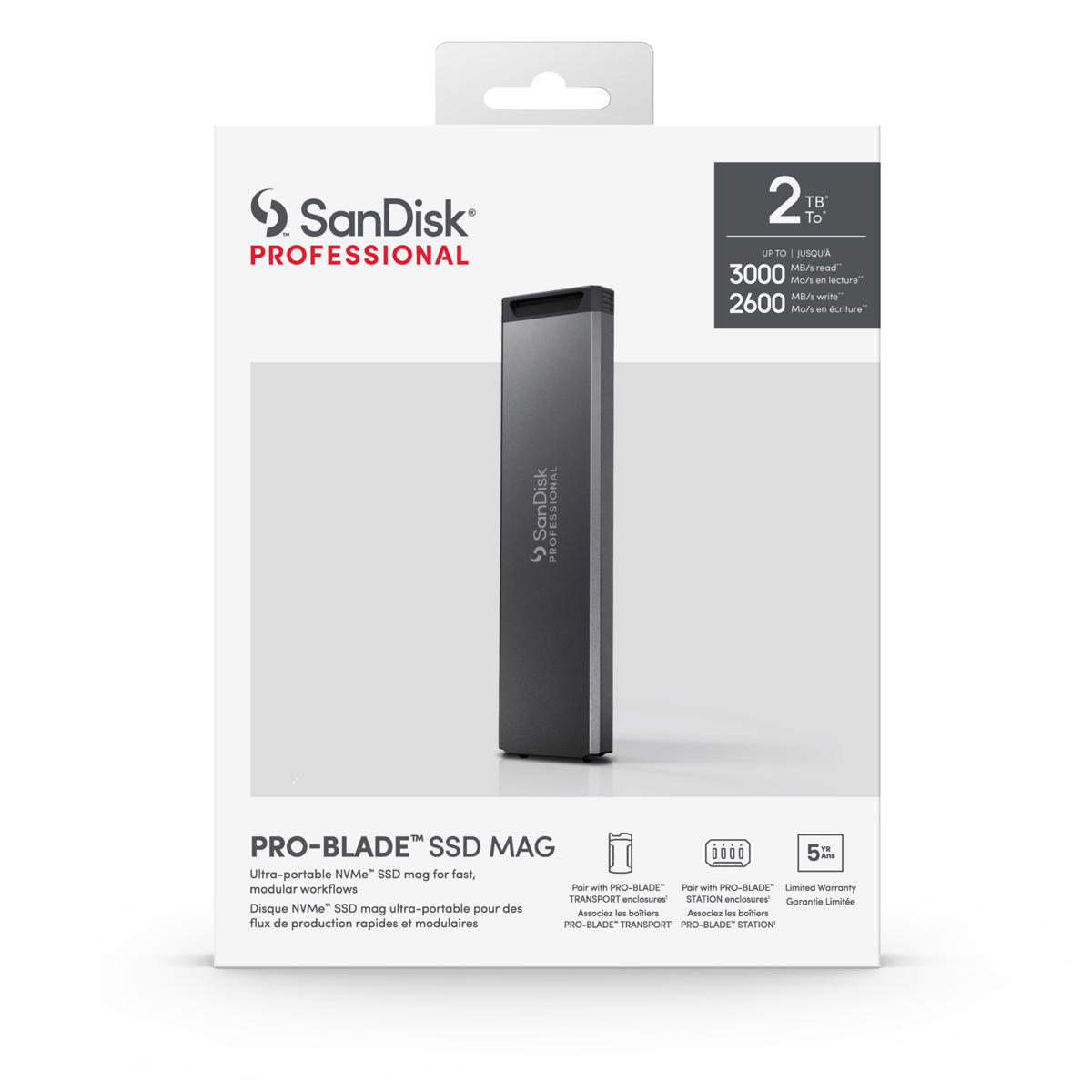 PRO-Blade SSD Mag 1TB 2TB 4TB - Portable & Modular NVMe SSD Mag, Ultra-Durable (SDPM1NS) SanDisk Professional
