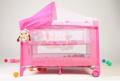 ฺB10103 เตียงplaypen สะดวกพับเก็บได้ สินค้าใหม่คุณภาพดี A2 สีฟ้า