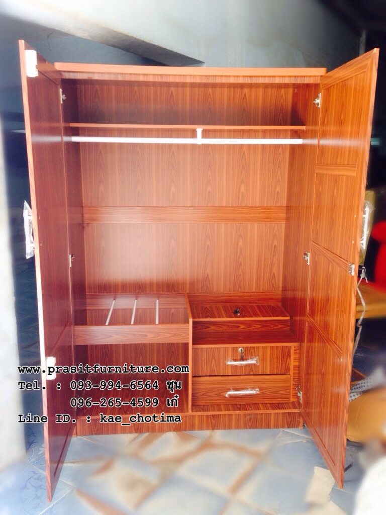 ตู้เสื้อผ้า 4 ฟุต กระจก 1 บาน รุ่น "เบสท์"