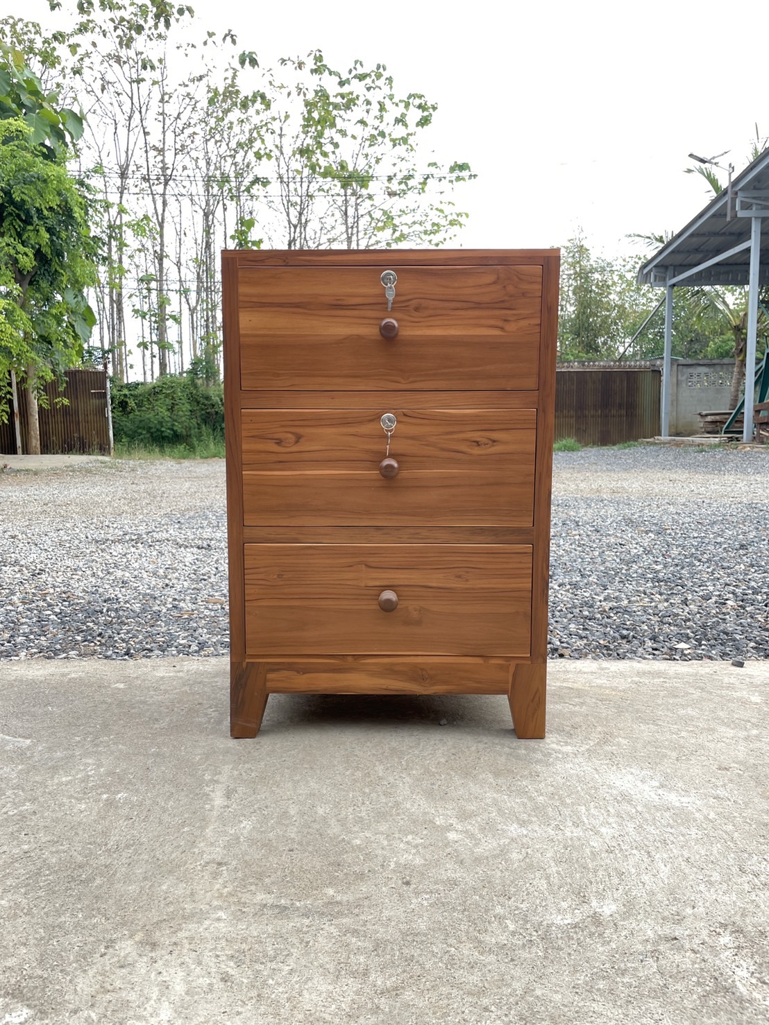 ตู้เอกสารจัมโบ้ 3 ลิ้นชัก ขาโมเดิร์น