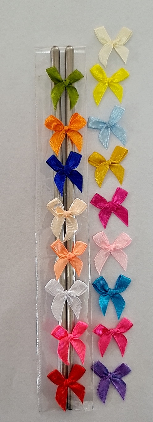 โบว์ตกแต่งสินค้า โบว์ผูกจิ๋ว ขนาด 7 MM BTS-01