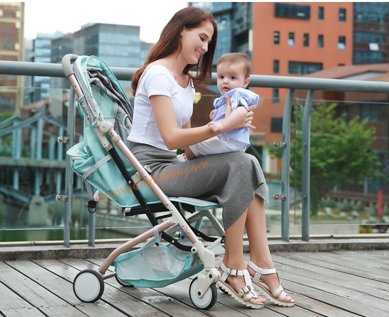 รถเข็นเด็กพับเล็ก Brand BN แบบพกพาน้ำหนักเบา 5.0 kg เพิ่มความยาวที่พักขา C10205