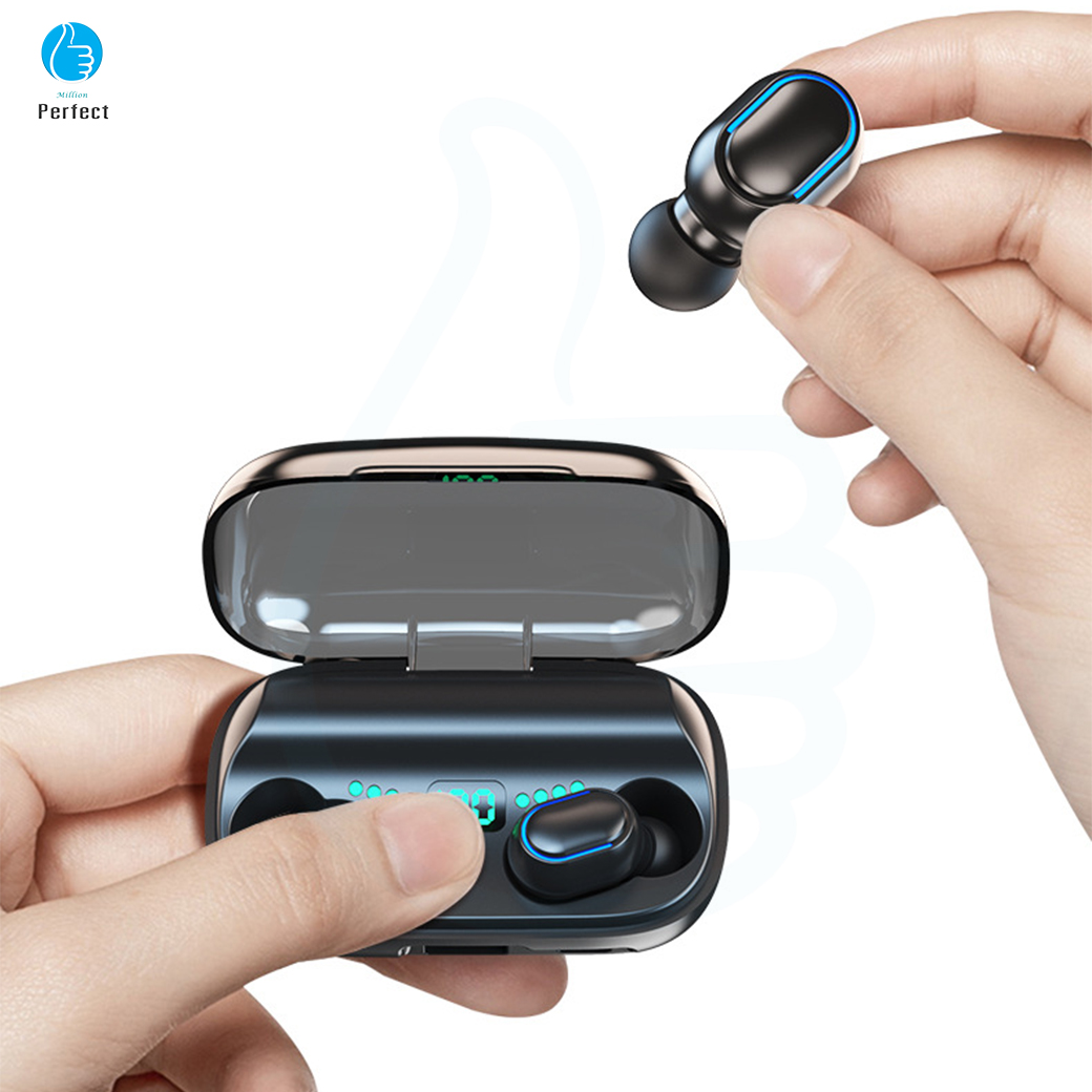 หูฟังบลูทูธ 5.0 หูฟังไร้สาย พร้อมไมโครโฟนในตัว สามารถชาร์จแบตมือถือได้ 1800 mAh รุ่น T11