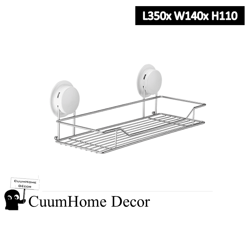 VR-35 ชั้นวางของสแตนเลส ขนาดใหญ่ 35x14x11 เซนติเมตร ไม่ต้องเจาะผนัง
