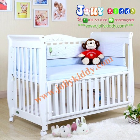 B10246 เตียงนอนไม้สำหรับเด็ก White Premium (WD4)