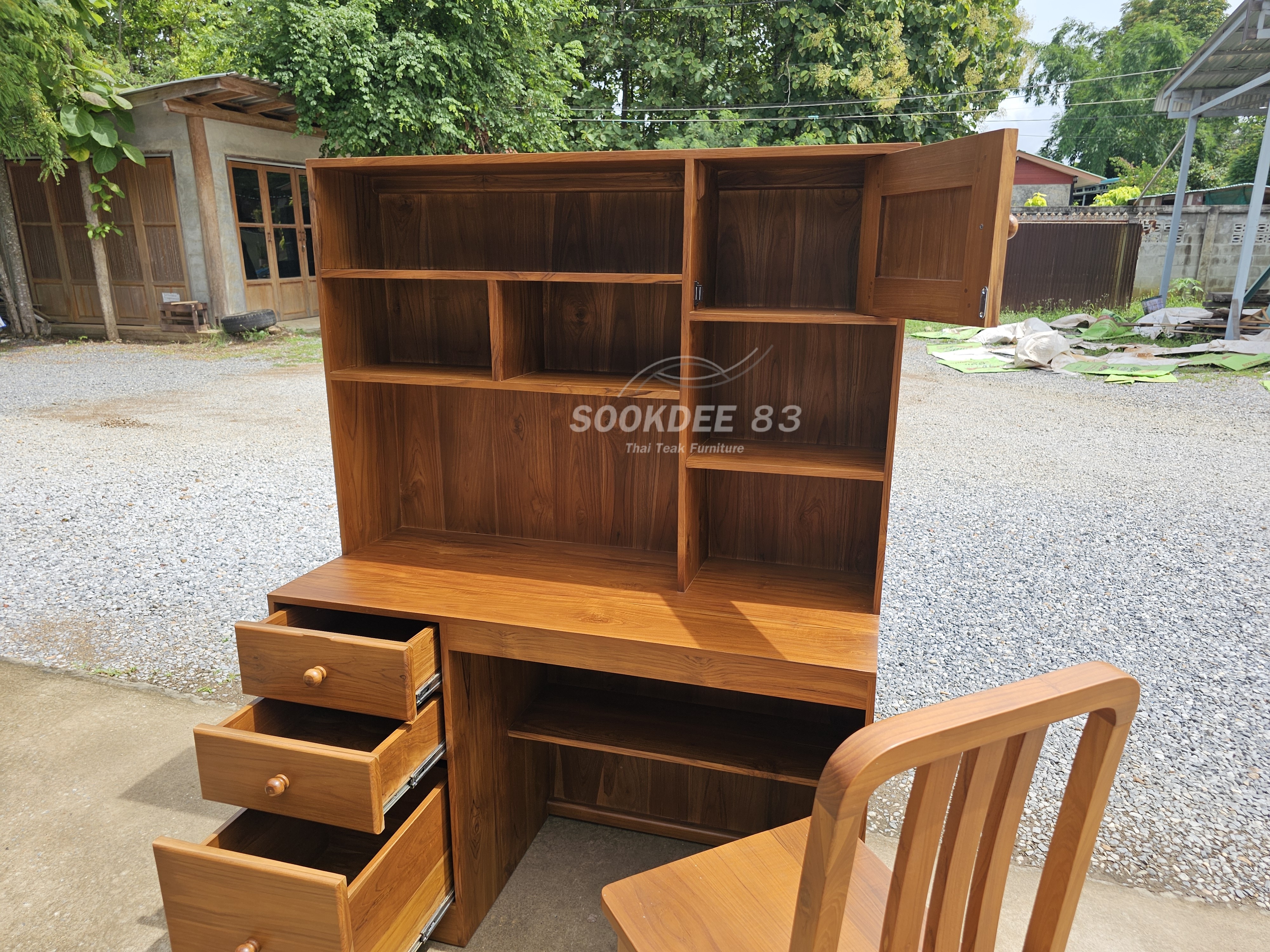 โต๊ะทำงานโนบิตะ ลิ้นชักซ้าย พร้อมเก้าอี้