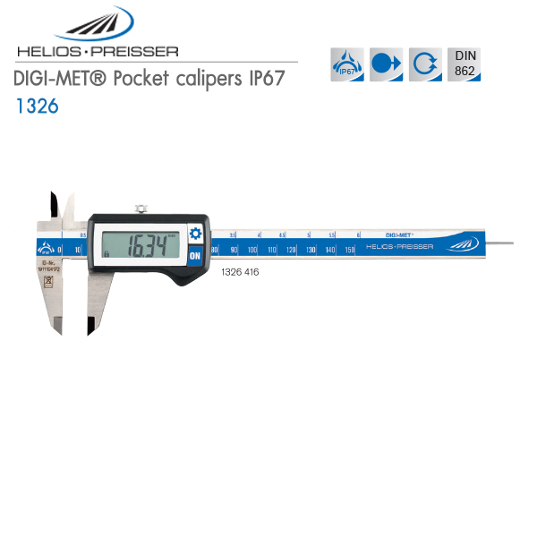 HELIOS-PREISSER,DIGI-MET Pocket calipers IP67,1326 416
