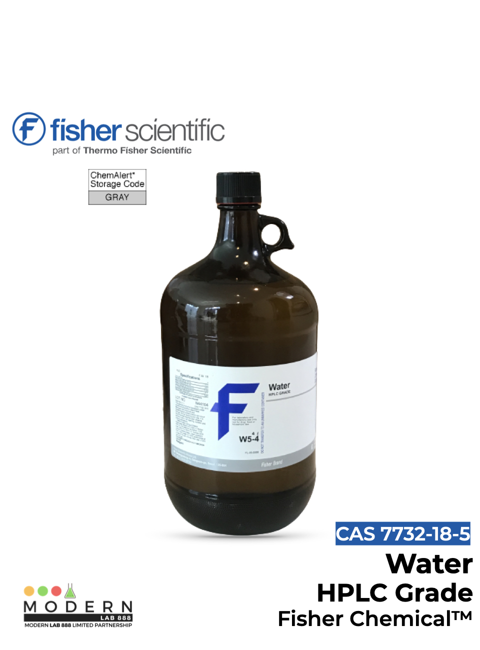Water (HPLC), Fisher Chemical™, 4L
