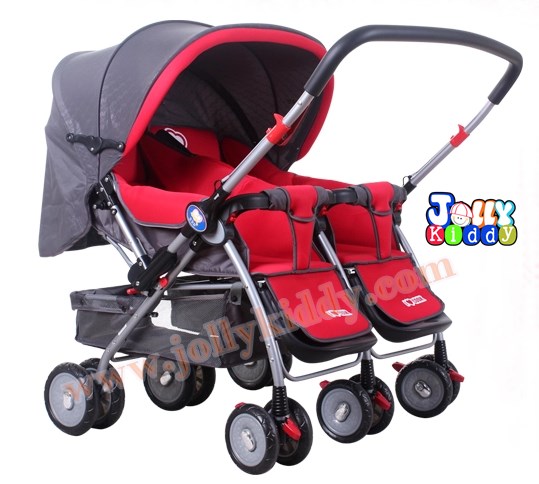 C10191 รถเข็นเด็ก น้องคู่แฝด ฺBaby I Love รุ่น703R สีแดง