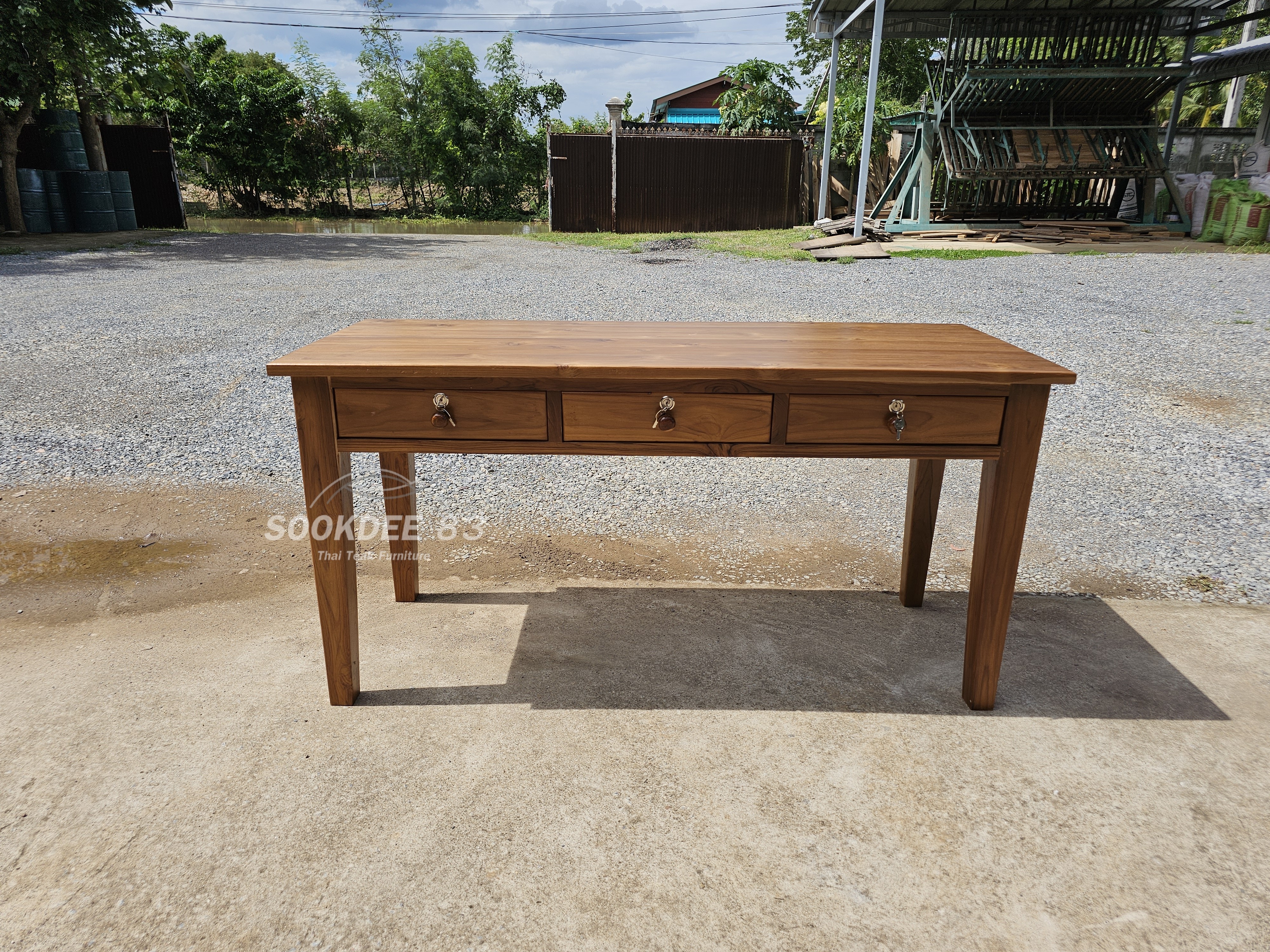 โต๊ะทำงานขาสอบ 1.5 ม.