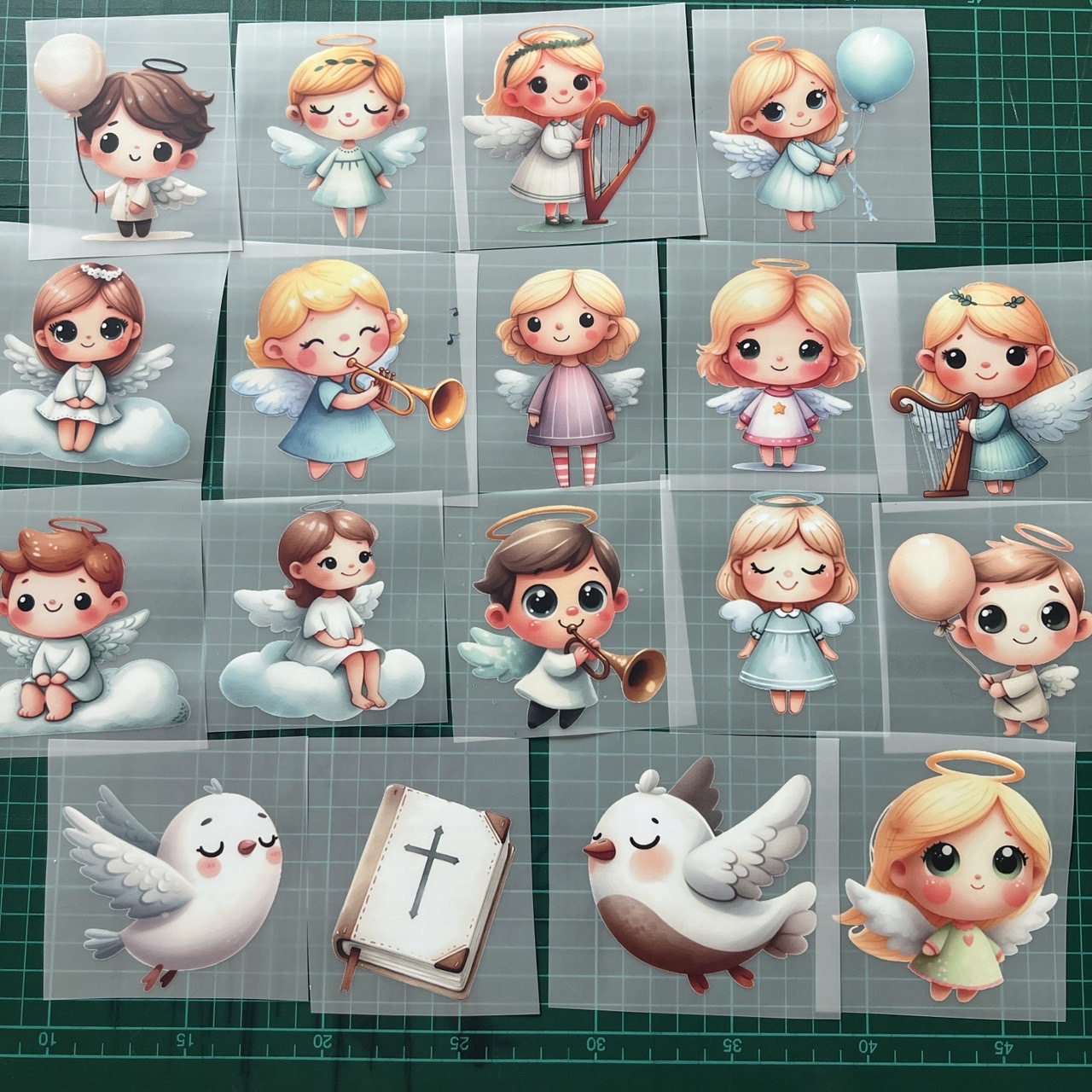 ตัวรีดติดเสื้อ นางฟ้าน้อย ฟิลม์รีดร้อน พิมพ์ลาย สติกเกอร์รีดติดเสื้อ สกรีนลาย ฟิลม์ DFT DTF