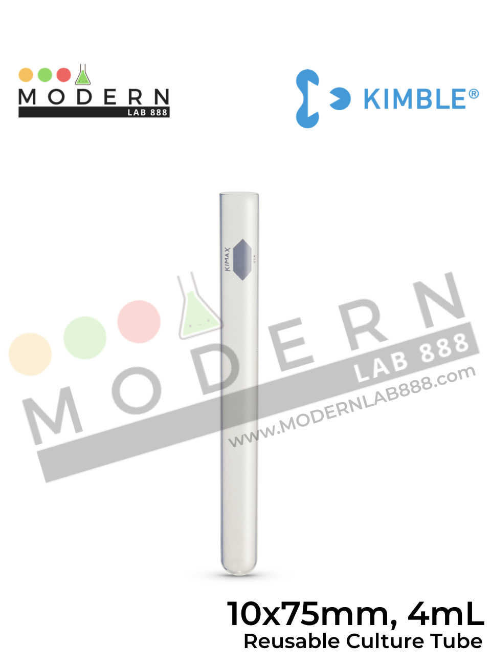 10x75mm, 4mL หลอดทดลองแบบใช้ซ้ำ / REUSABLE CULTURE TUBES