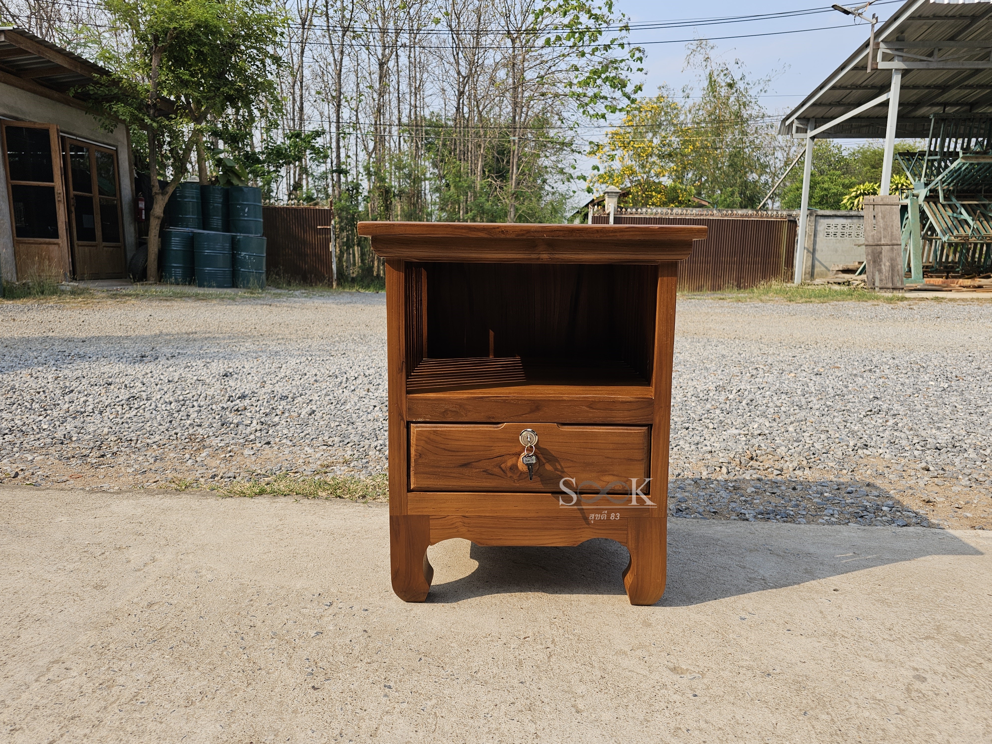 ตู้หัวเตียงข้างซี่ ลิ้นชักล่าง