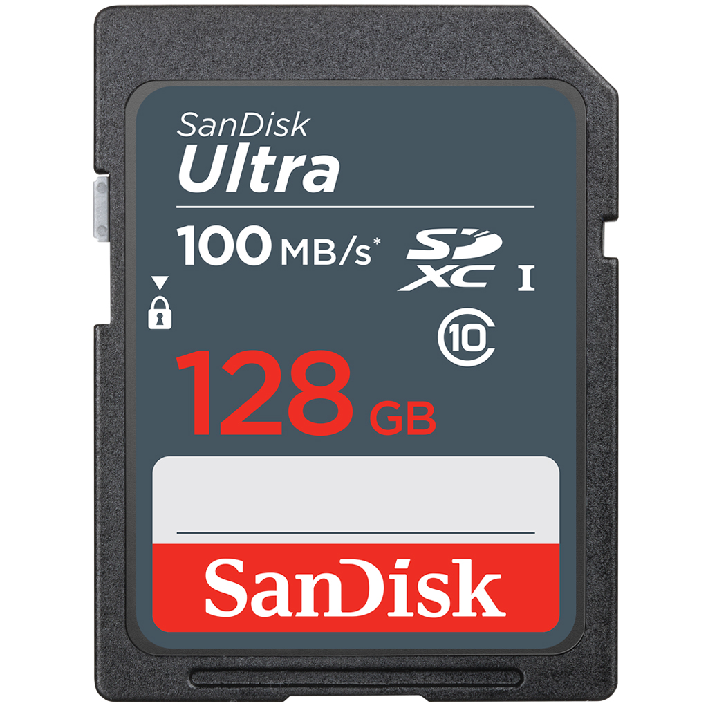 SanDisk Ultra SD Card Class10 128GB Speed 100 MB/s (SDSDUNR-128G-GN3IN) SDXC เมมโมรี่การ์ด สำหรับ SDCARD กล้องมิลเลอร์เลส DSLR Mirrorless ประกัน 7ปี