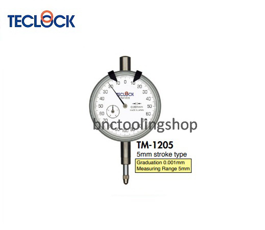 ไดอัลเกจความละเอียด 0.001มิล-Dial Indicator Graduation 0.001mm,TECLOCK,TM-1205