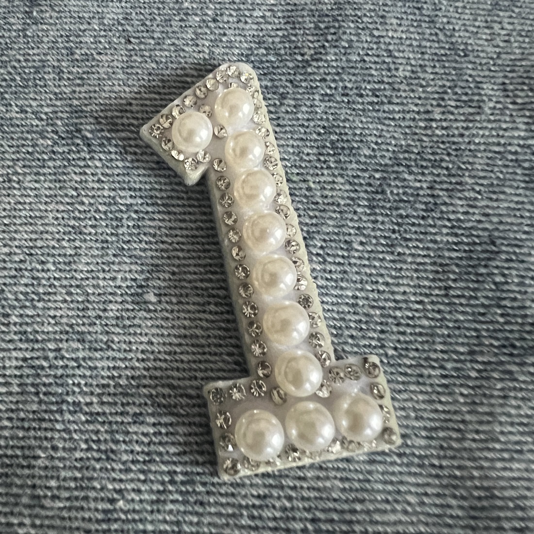 ตัวเลข เพชรวิบวับ คริสตัล สีทอง ตัวรีดติดเสื้อ ตัวรีด ติดกระเป๋า ติดหมวก ติดแจ๊คเก็ต NUMBER Patch