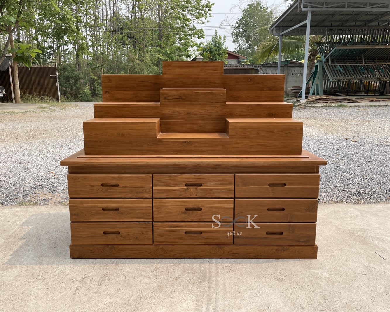 โต๊ะหมู่บูชาแบบตู้ 1.5 ม.