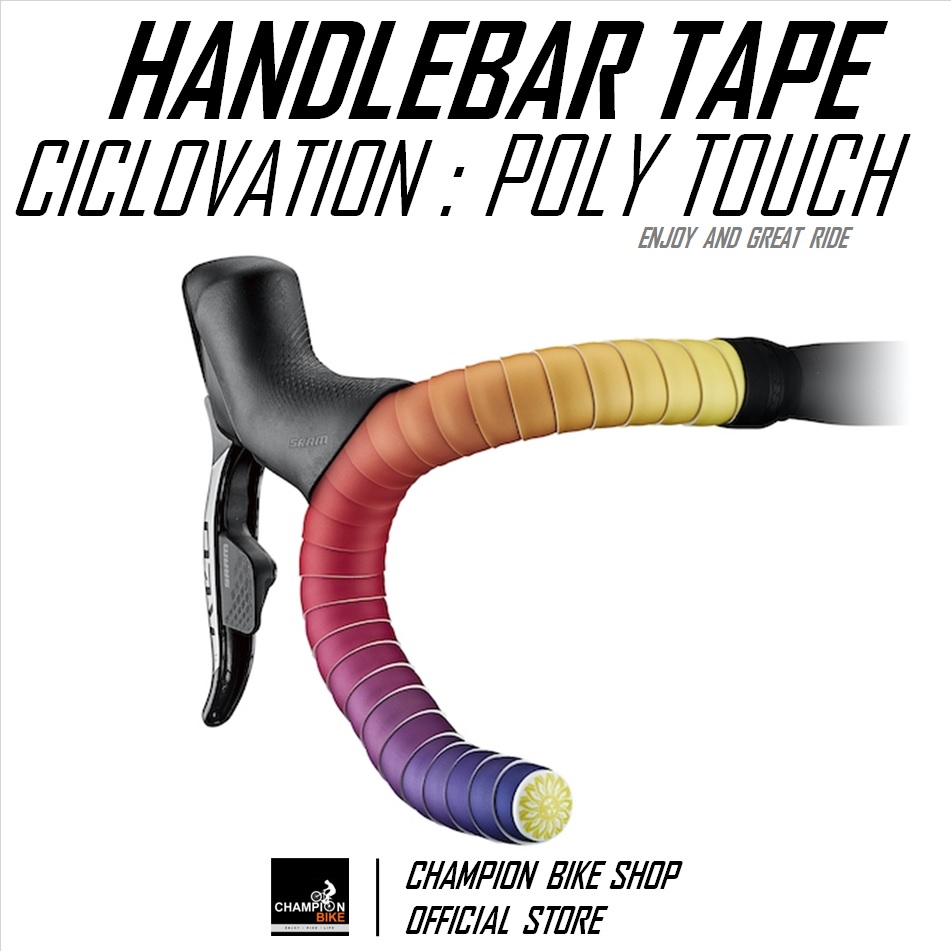 ผ้าพันแฮนด์เสือหมอบ สีเฟดม่วง CICLOVATION : POLT TOUCH - OMBRE PURPLE HANDLEBAR TAPE
