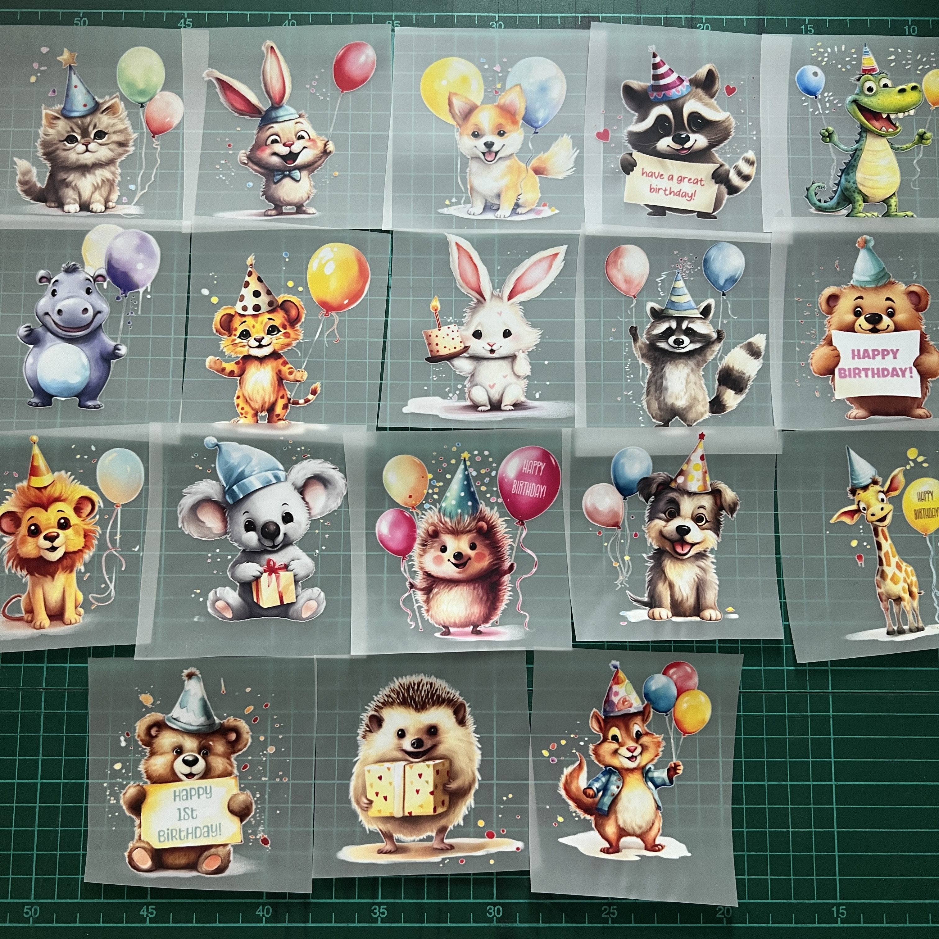 ตัวรีดติดเสื้อ Happy birthday การ์ตูน ฟิลม์รีดร้อน พิมพ์ลาย สติกเกอร์รีดติดเสื้อ สกรีนลาย ฟิลม์ DFT DTF