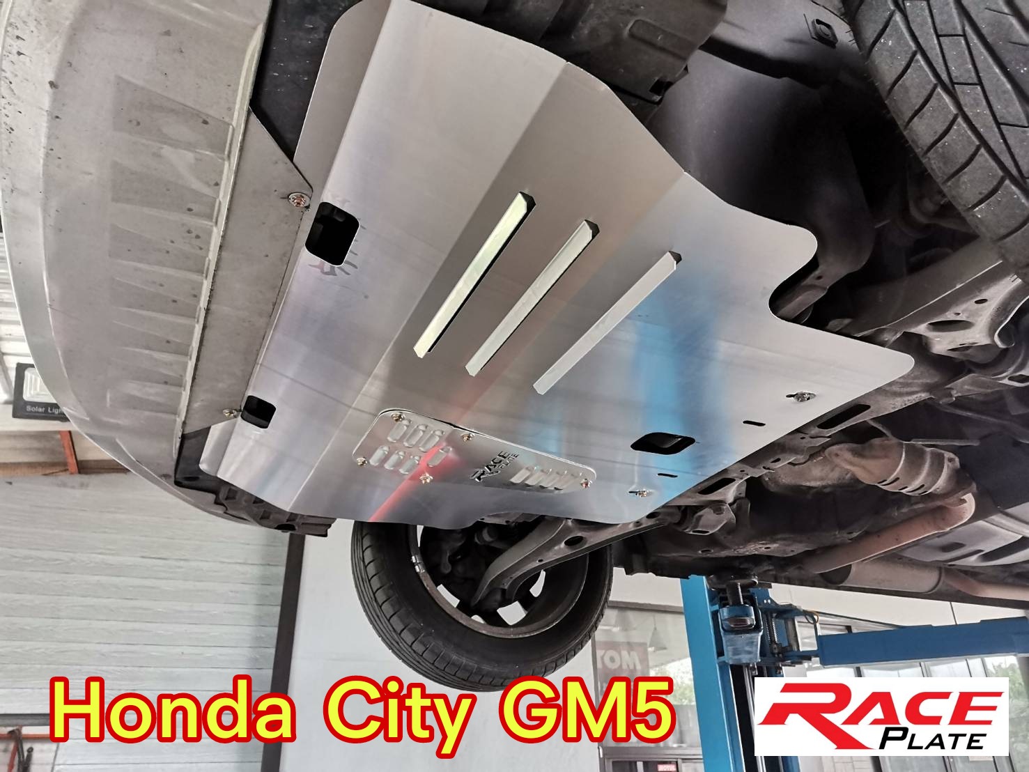 แผ่นปิดใต้ห้องเครื่องอลูมิเนียม Honda City 2008-2013 Raceplate_Undertray