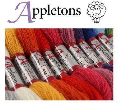 Appletons wool crewel skein 2ply - color (101-159)