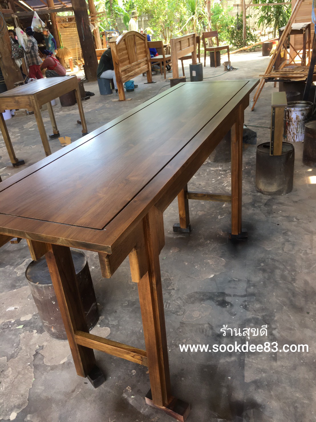 โต๊ะคอนโซล (สีสัก)