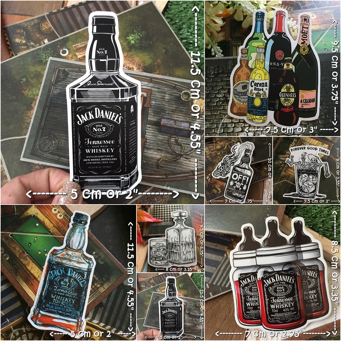 วิสกี้ สติกเกอร์ เคลือบกันน้ำ ลายแนวๆ ไดคัท ติดกระเป๋าเดินทาง โน้ตบุ๊ค เคสโทรศัพท์ กระบอกน้ำ Waterproof Decal Sticker