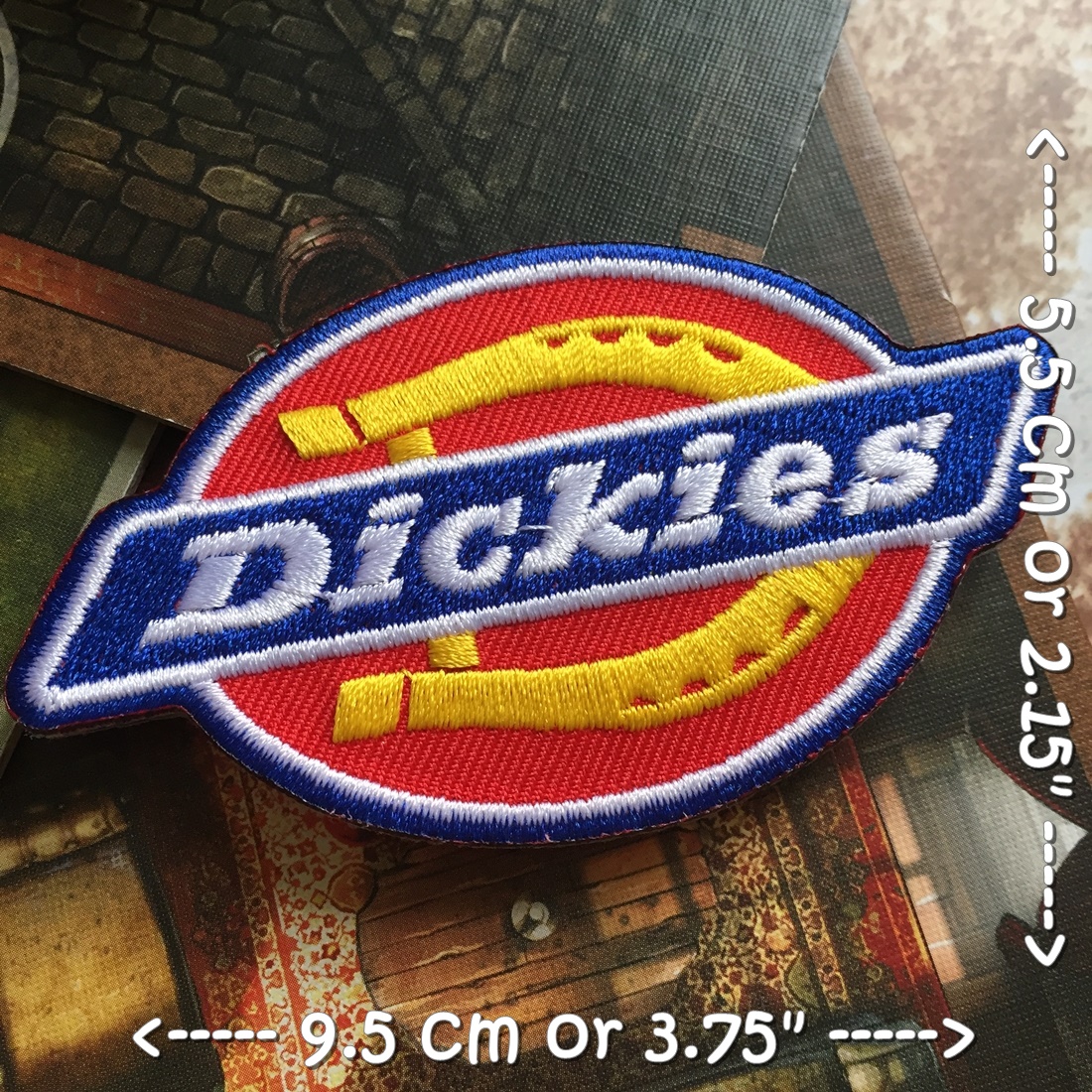 โลโก้ Dickies ตัวรีดติดเสื้อ อาร์มรีด อาร์มปัก ตกแต่งเสื้อผ้า หมวก กระเป๋า แจ๊คเก็ตยีนส์ Hipster Embroidered Iron on Patch