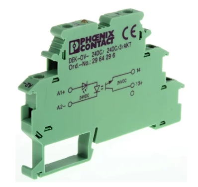 Phoenix Contact DEK-OV- 24DC/24DC/3/AKT Series , 24 V dc Optocoupler Terminal Block