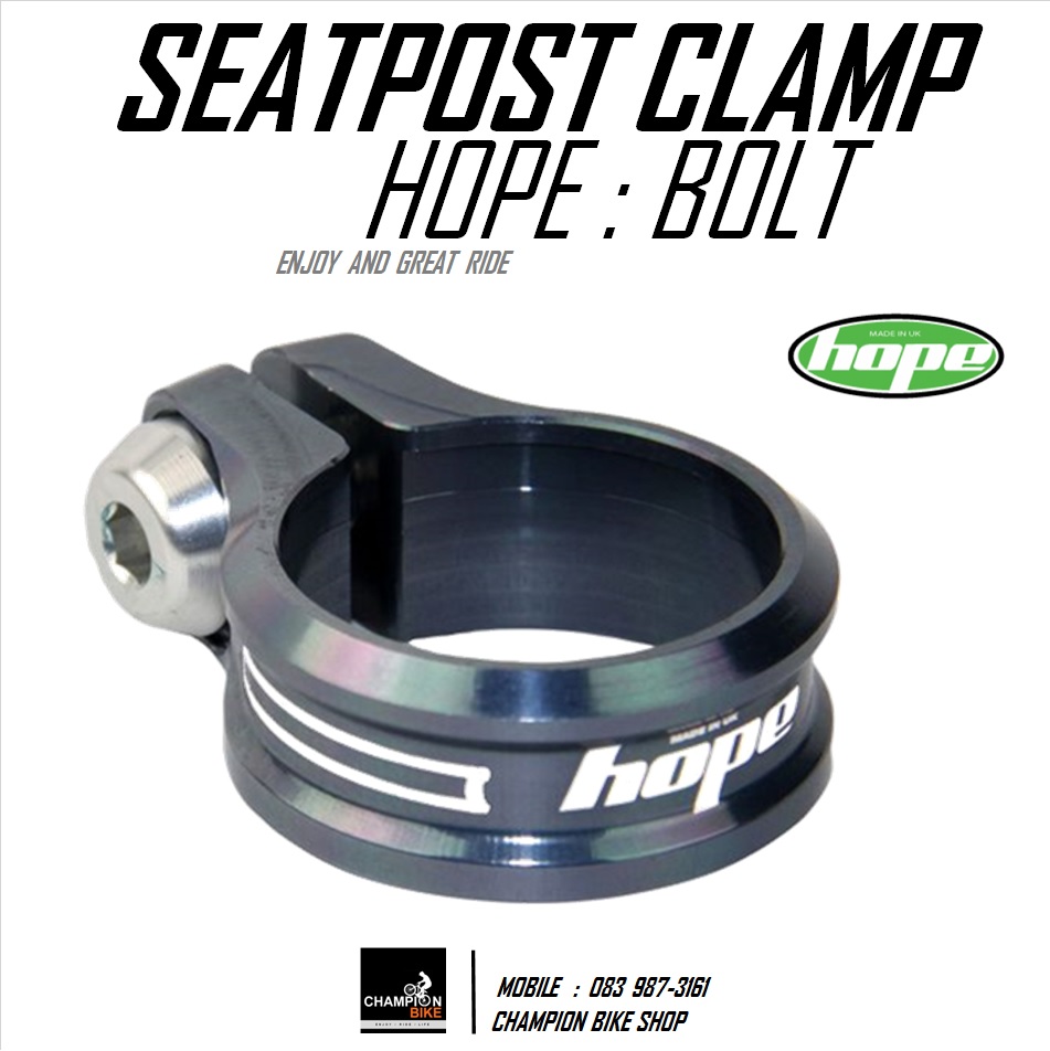 รัดหลักอาน ขนาด 36.4 HOPE : SEATPORT CLAMP สีเทาควันปืน (Gun smoke)