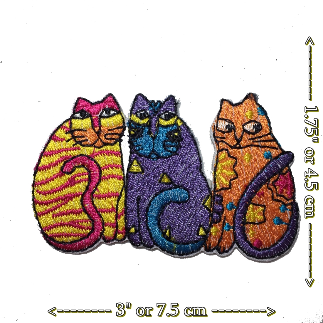 แมว การ์ตูน ตัวรีดติดเสื้อ อาร์มรีด อาร์มปัก ตกแต่งเสื้อผ้า หมวก กระเป๋า แจ๊คเก็ตยีนส์ Cute Creature Embroidered Iron on Patch