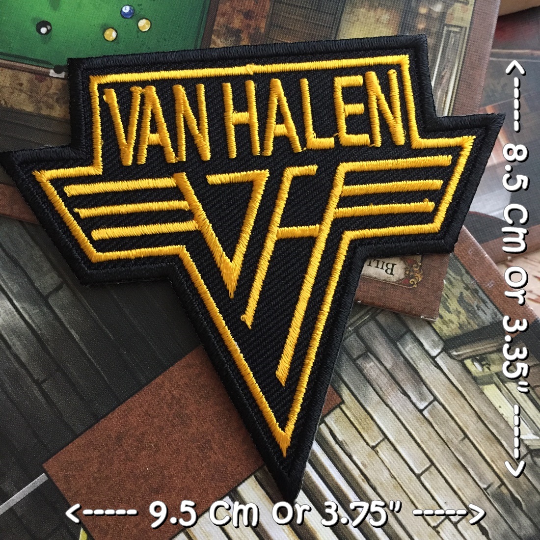 Van Halen วงดนตรี ร็อค เฮฟวี่เมทัล พังค์ ตัวรีดแบบปัก อาร์มปัก ตัวรีดติดเสื้อ ตัวรีด ติดกระเป๋า ติดหมวก ติดแจ๊คเก็ต Rock Iron on Embroidered Patch