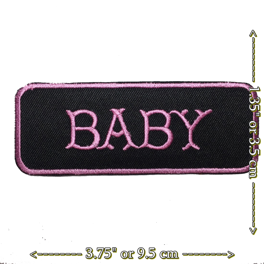 Baby ตัวรีดติดเสื้อ อาร์มรีด อาร์มปัก ตกแต่งเสื้อผ้า หมวก กระเป๋า แจ๊คเก็ตยีนส์ Quote Embroidered Iron on Patch