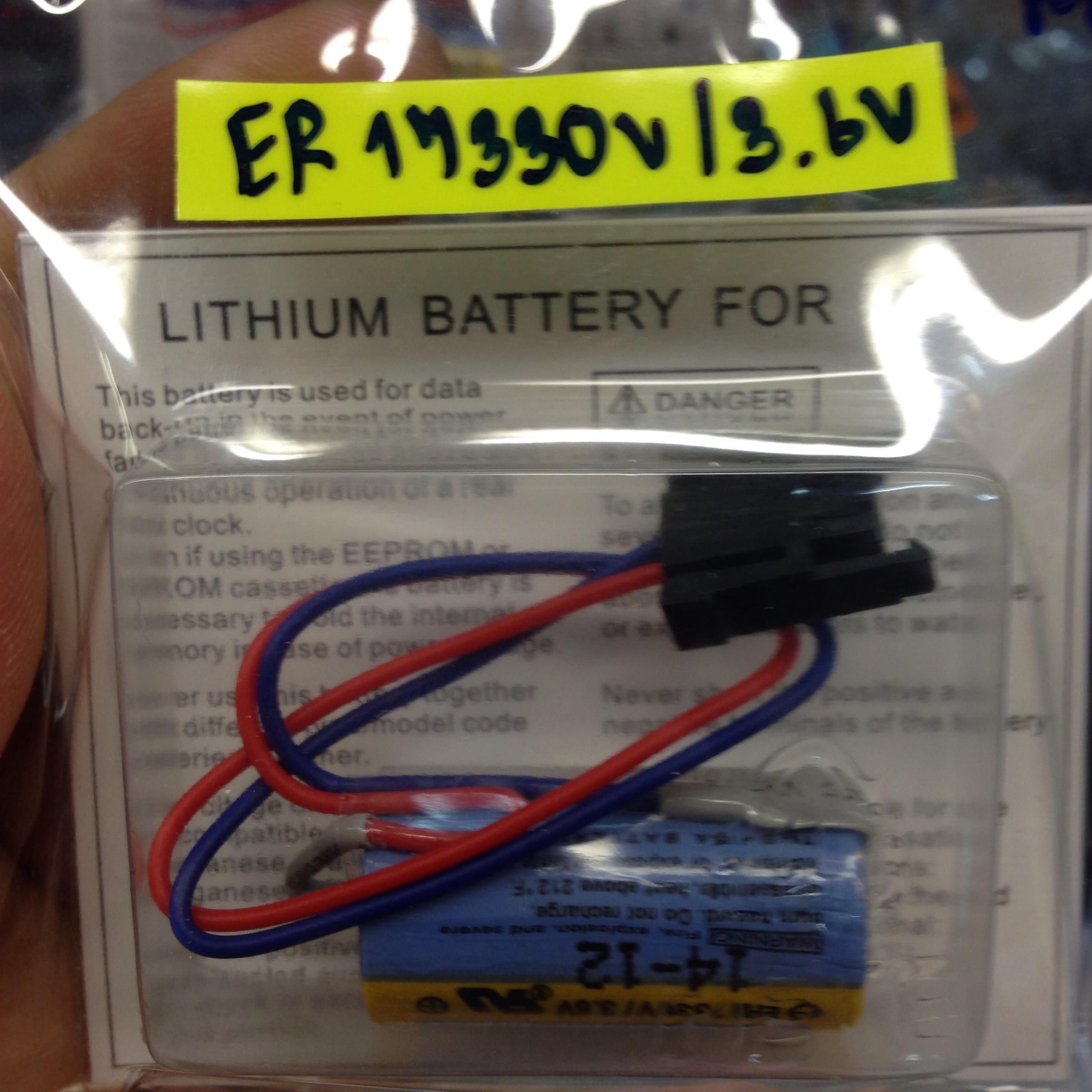 MITSUBISHI แบตเตอรี่ PLC ER17330/3.6V LITHIUM - แบตเตอรี่ลิเธียม 3.6V สำหรับ PLC/CNC