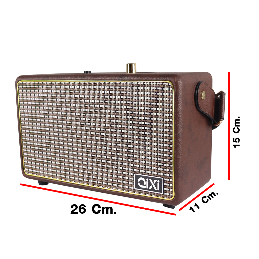 ลำโพงไร้สายบลูทูธ Speaker Bluetooth Wireles แบตเตอรี่ชาร์จไฟได้ในตัว พร้อมสายหิ้ว By Millionperfect QIXI รุ่น SK-2025