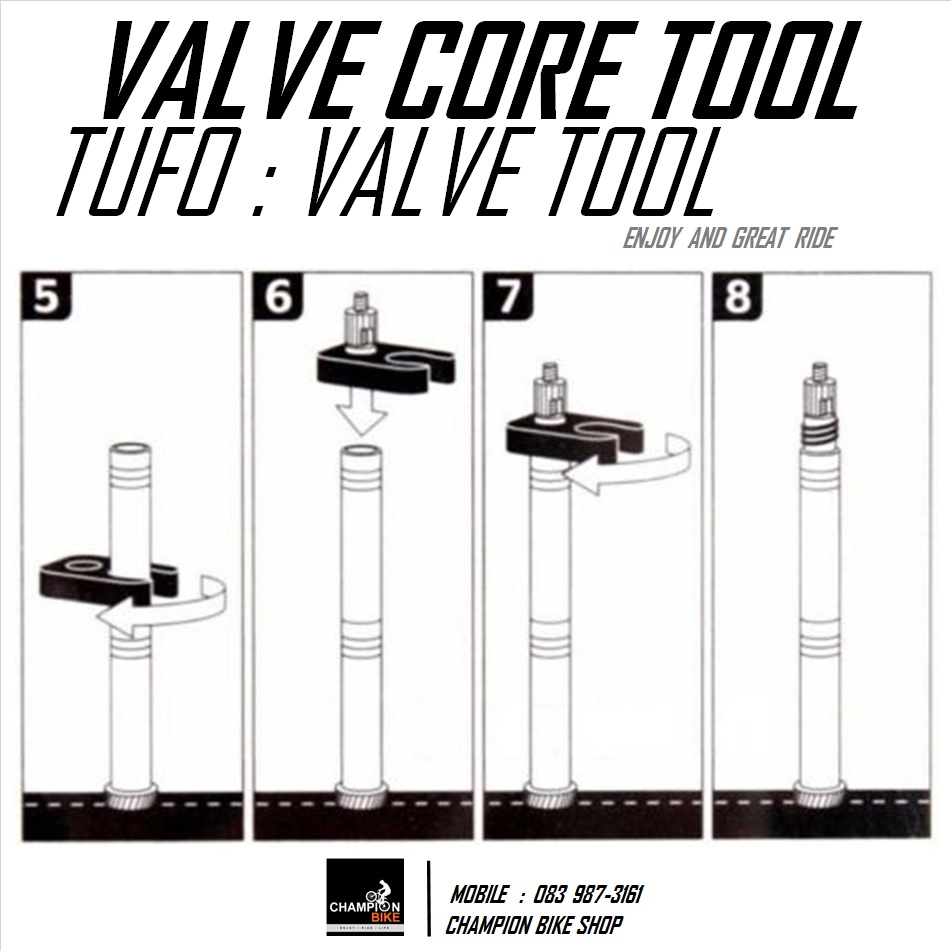 เครื่องมือถอด-ใส่วาลว์และตัวต่อวาล์วยางใน PRESTA TUFO : VALVE CORE TOOL **ไม่รวมวาลว์**