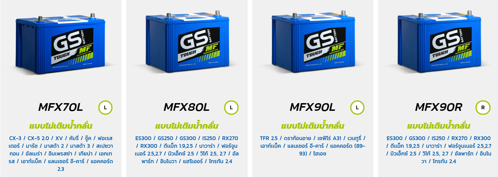 GS MF ไม่เติมน้ำกลั่น