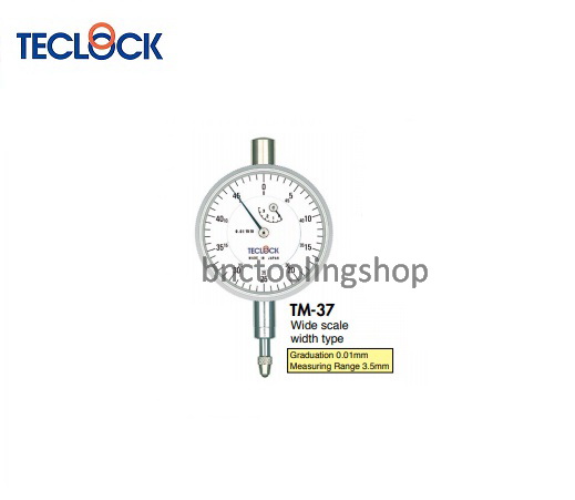 ไดอัลเกจหน้าปัดเล็กความละเอียด 0.01มิล-Small Dial Indicator Graduation 0.01mm,TECLOCK,TM-37