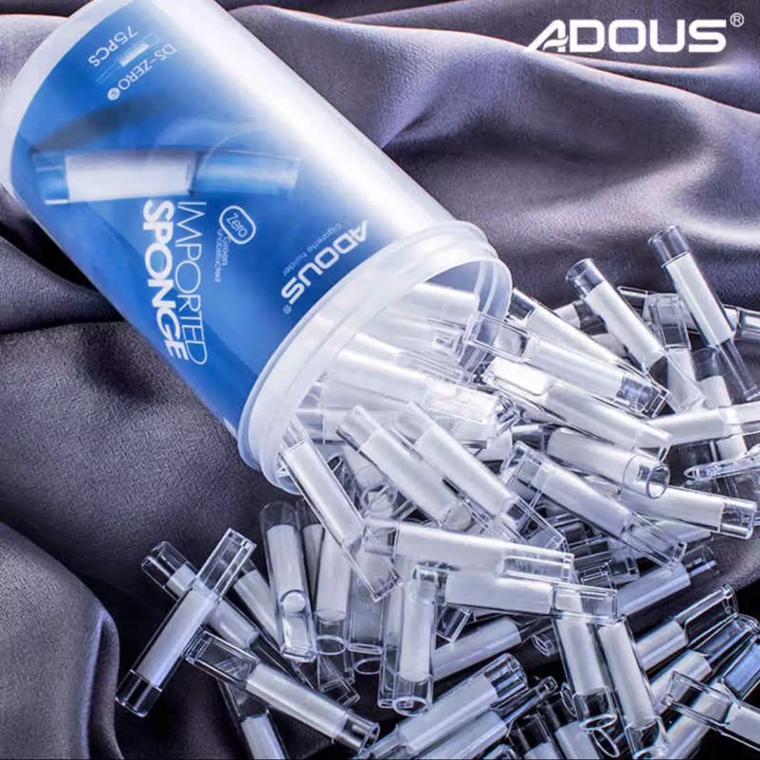 ADOUS DS-Zero (ฟองน้ำ) - ที่กรองบุหรี่ 75 ชิ้น (มวนใหญ่ปกติ และมวน 5.0)
